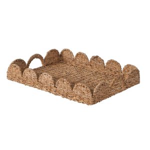 Seagrass Scalloped Tray