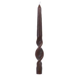 Set of Two Caramel Swirl Dinner Candles