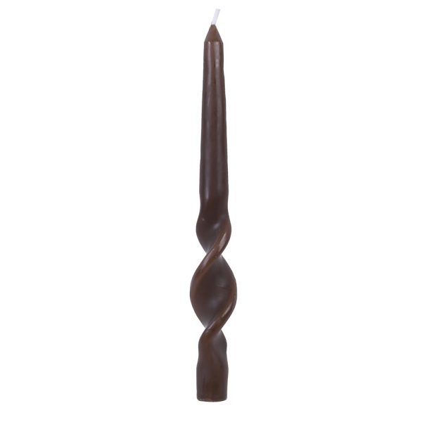 Set of Two Caramel Swirl Dinner Candles